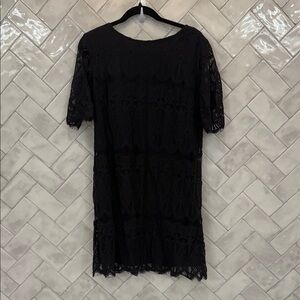 Ronni Nicole Elegant Black Lace Mini Dress